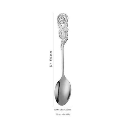 1~4PCS Fruit Fork Dessert Spoon Elegant And Classical Fork