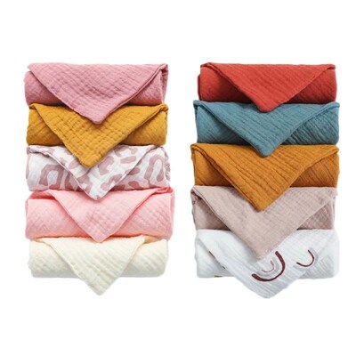 10 Pcs Baby Square Towels Infants Wash Hand Face Towel Handk