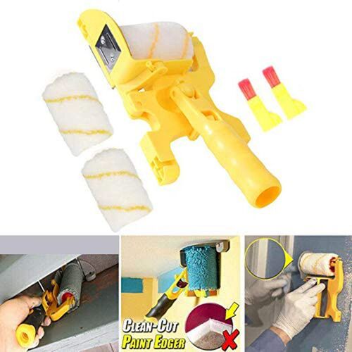 7Pcs Paint Edger Roller Brush Tools Portable Clean-Cut Brush