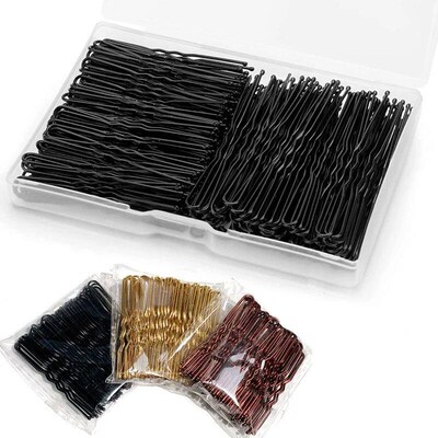 50Pcs Women 5/6/7 cm Hair Waved U-Shaped Bobby Pin Barrette