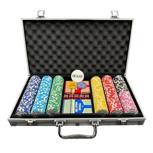 Texas Hold em aluminum box set 500 chips德州撲克鋁盒裝籌碼