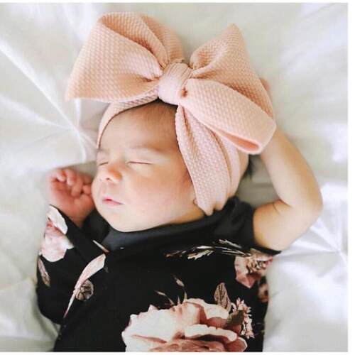 Newborn Baby Girls Headband Toddler Big Bow Hairband Cute So