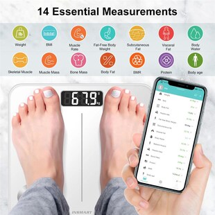 INSMART Bathroom Scale Body Weight Balance Scale Digital BMI