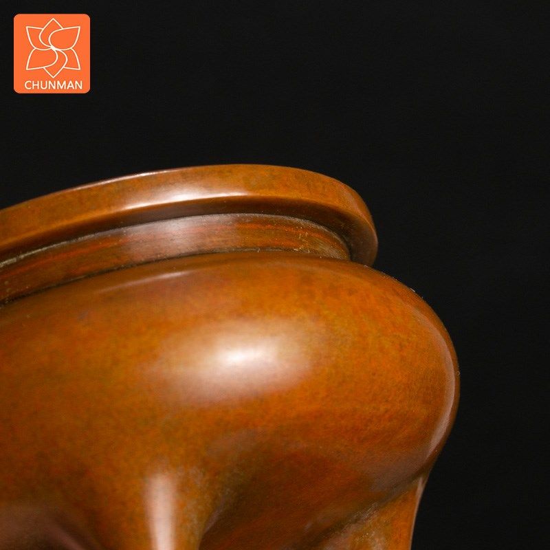 庆松堂苏工铜炉名家胡庆松制圆脚鬲式紫铜熏炉手工复古炉收藏,家居饰品,香薰炉,淘宝优惠券,粉丝福利购,淘宝优惠卷