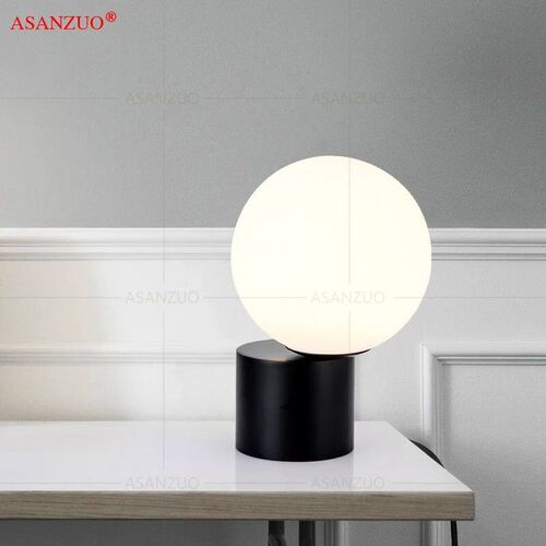 Nordic Glass ball table lamp bedroom bedside lamp household