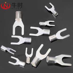 冷压端头 接线端子 铜鼻子 线耳 包 1000只 叉形裸端头