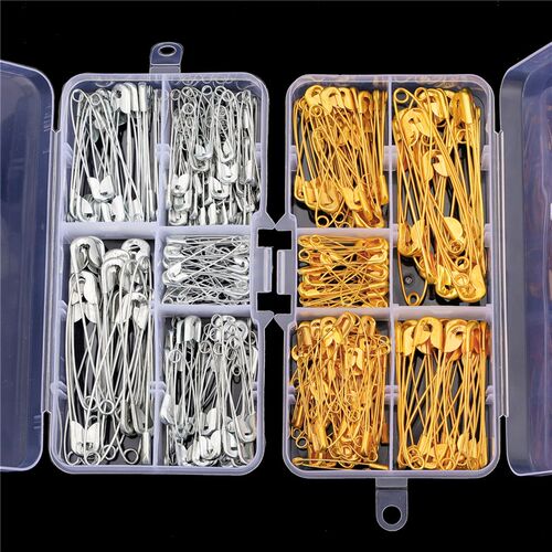 1Set 27/32/38/45/55mm Safety Pins Box DIY Sewing Tools Iron