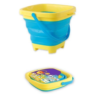 Portable Beach Bucket Sand Toy Foldable Collapsible Multi Pu