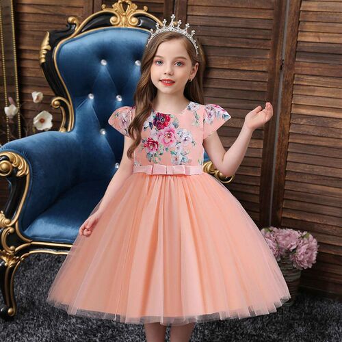 New Childrens Dress Princess Dress Flying Sleeve Girls Mes