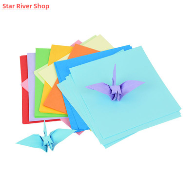 100pcs Origami Square Paper Double Sided Folding Lucky Wish
