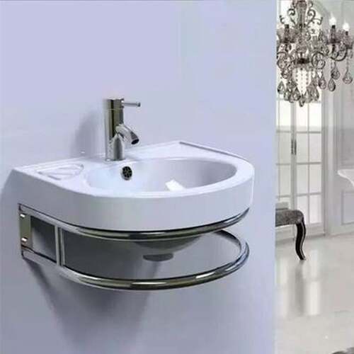Wall wash basin, small size, basin, bathroom, ceramic basi