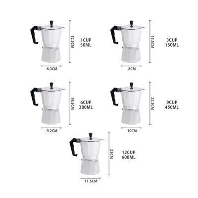 Coffee Maker machine aluminum mocha pot 摩卡咖啡壶八角铝壶