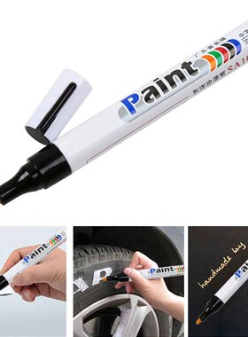 1pcs White Waterproof Cars Wheel Tire Oily Mark Pen Auto Rub