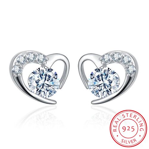 New Small White Purple Crystal Earring for Girl Children Lov