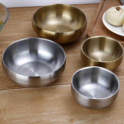 Double thick stainless steel bowl Korean 304 stainless steel