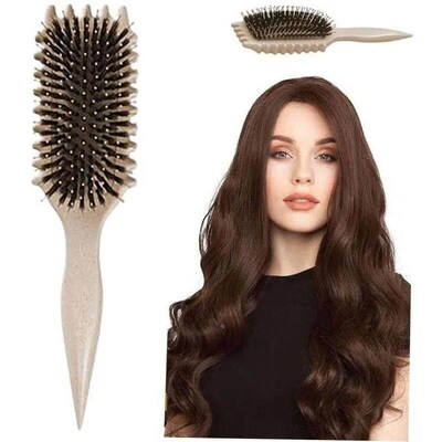 Hollow Comb Bounce Curl Define Styling Brush New Durable Smo