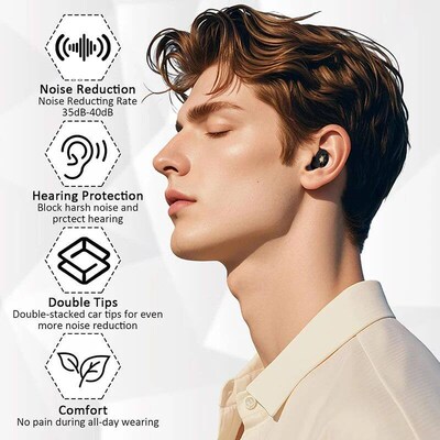 Ear Plugs for Sleeping 35dB Noise Cancelling Silicone EarPlu