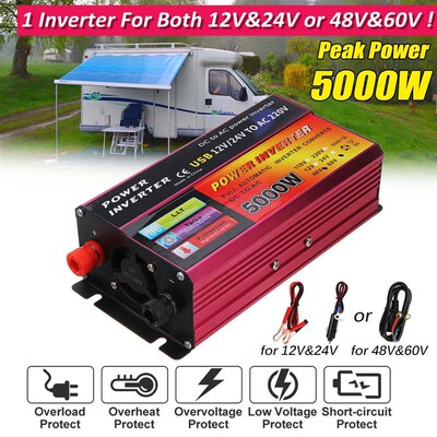 Inverter 12V/24V 220V 5000W Peak Power Inverter Voltage Con