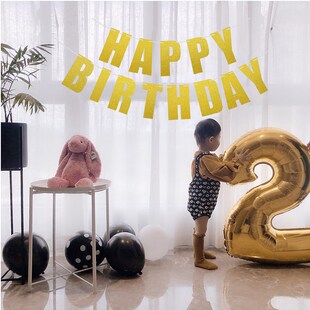 1 Set HAPPY BIRTHDAY Paper Banner Bunting Garland Party Hang
