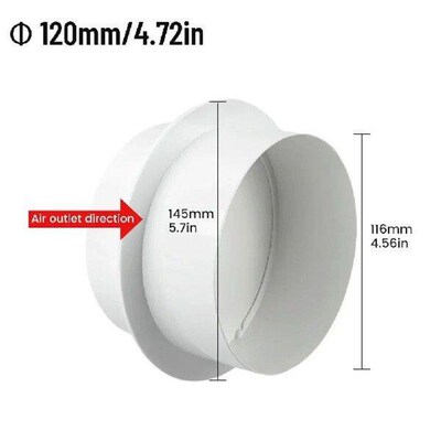 High Quality Bathroom Check Valve Ventilation Round White