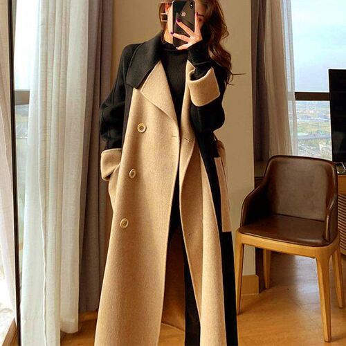 Women Coats Vintage 2023 Autumn Winter Fashion V -Neck