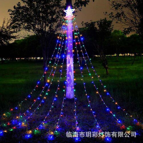 Solar LED String Lights Star Waterfall Meteor Fairy String W