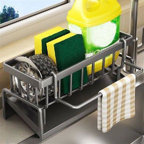 Kitchen Sink Drain Rack Sponge Soap Drainer Storage Holder