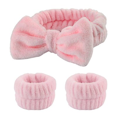 Wash Face Headbands For Women Coral Fleece Hair Bands Cuff W