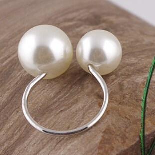 Size Pearl Wild Women& Temperament 39;s Ring Fashion Open