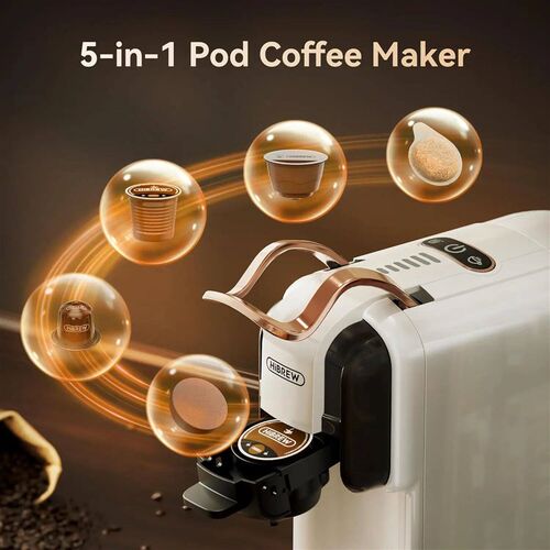 H2B 5-in-1 Pod Coffee Maker - Compatible With 4 Coffee Capsu