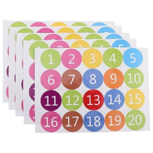 Industrial Large Number Labels Sticker Round Stickers Home