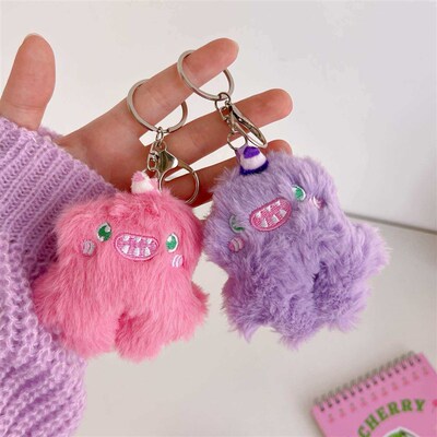 Girls Cute Contrast Plush Stupid Little Monster Girlfriend G