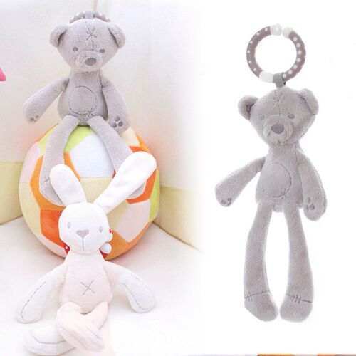 cute Baby Crib Stroller Toy Rabbit Bunny Bear Soft Plush inf