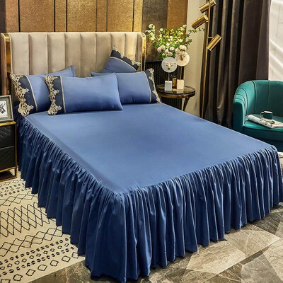 Lace Edge Bed Skirt Bedspread Sanding Four-piece Set 1.5 M 1