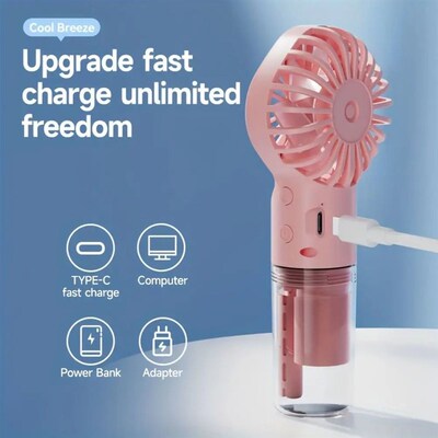 1pc Portable Handheld Spray Fan,Water Spray Mist Fan,Student
