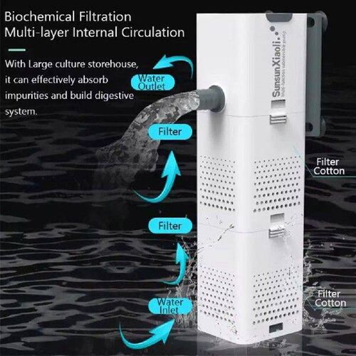 Fish Tank Filter Three-in-one Built-in Silent Oxygen Pump