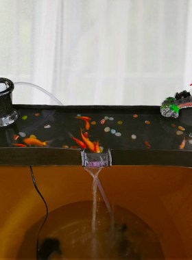 创意鱼缸流水器循环系统过滤养鱼石槽假山水池配件陶瓷流水板摆件
