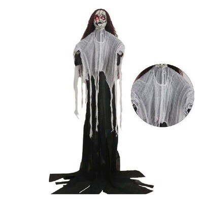 Animated Hanging Skull with Glowing Eye Haunted House