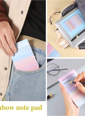 2 rainbow Notepads Shopping plan Memo Pad Office study list