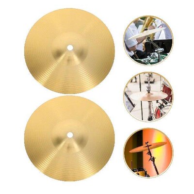 2 Pcs Cymbals Splash Electronic Drum Kit for Drums Brass