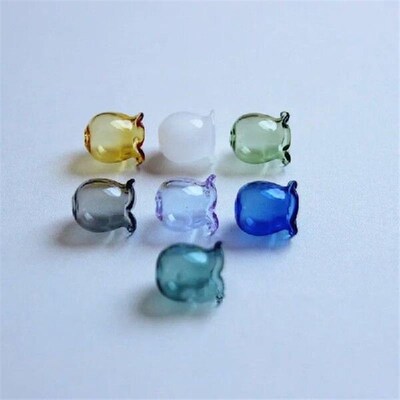 50/100X Glass Bead Cone Multi-Petal Flower Bead End Cap