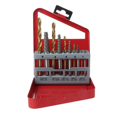 10Pcs/Set Broken Bolt Damaged Screw Extractor + Right Hand D