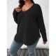 Fashion Sleeve Plus Long Neck 5XL 1XL Size Casual Womens
