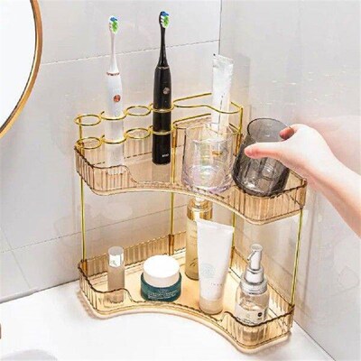 Bathroom Storage Rack Countertop Organizer T Double Tier
