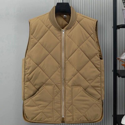 Autumn Warm Vest Male Padded Coats 2023 New Loose Zipper Sle