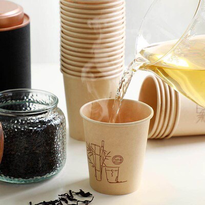 Wholesale thickened disposable paper cups, household bamboo