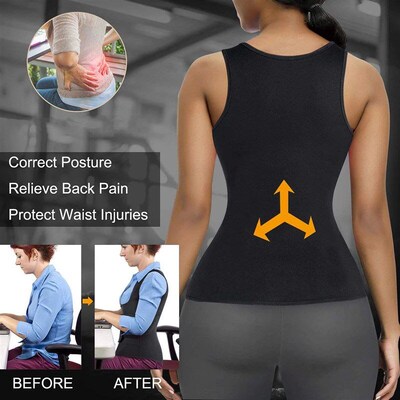 Neoprene Sauna Suit for Women Sauna SweatM Vest Waist Traine