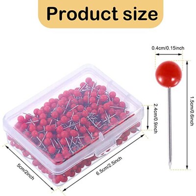 300Pcs Box Push Pin Portable Home Office School Notice Board
