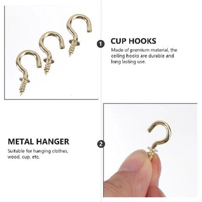 Screw Hooks For Hanging White Hangers Copper Plated Ceiling