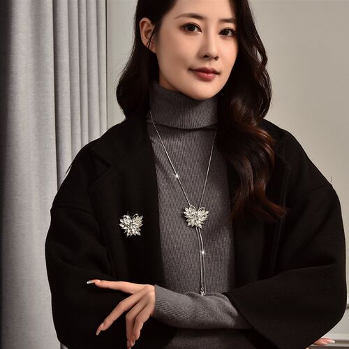 HighEnd Crystal Butterfly Sweater Chain Versatile TwoWear Lo